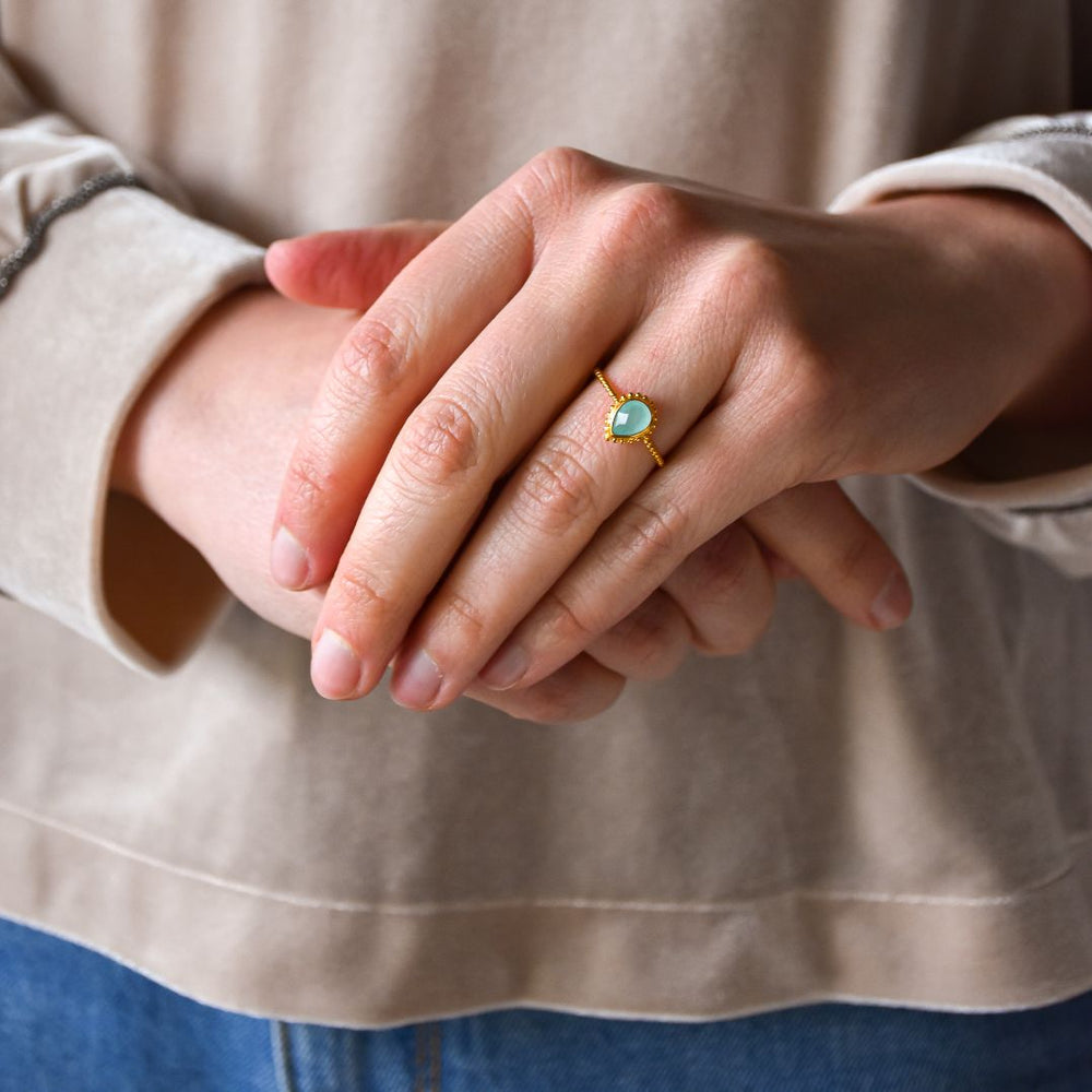 Ring Marie Chalcedon Gold