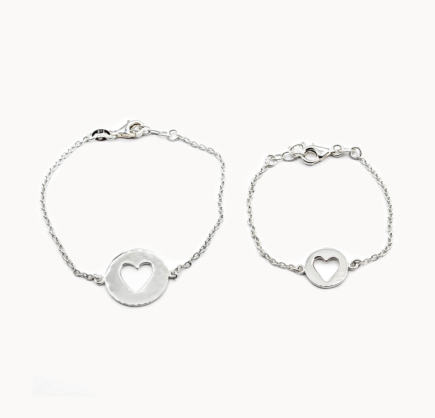 Armband Mini&Me Herz Silber